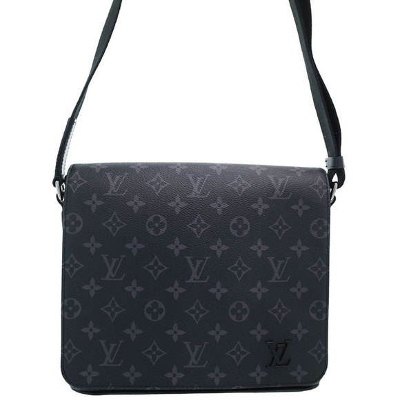 Louis Vuitton Eclipse District PM NM Shoulder Bag Black - Picture 1 of 9